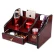 

TN-710 Wooden Pen Holder Desk Office Desk Finishing Shelf Cabinet Cosmetic Remote Control Storage Supplies Box