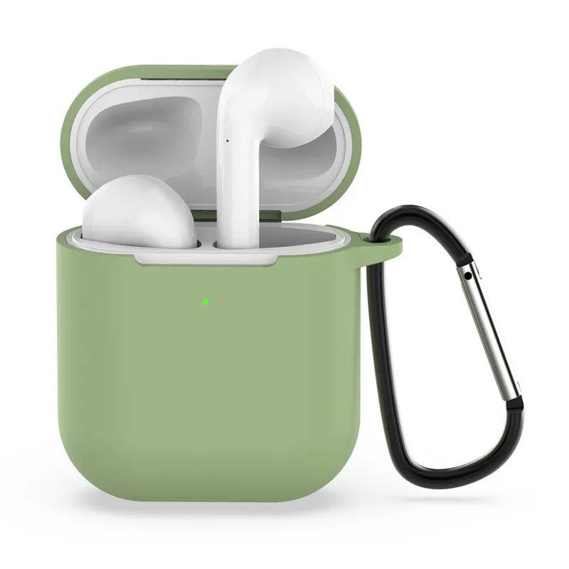 9 2 в 1 для Airpods 2 Чехол защитный чехол с карабином с крючком брелок силиконовый чехол для наушников коробка аксессуары пряжка - Цвет: 9