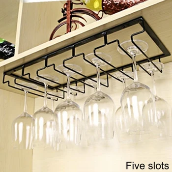 

Wine Rack Kitchen Iron Metal Craft 3/4/5 Rows Steamware Hanger Wine Glass Holder Decorative Steamware Rack for Cup Storage HOt