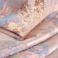 145 см широкая жаккардовая ткань из полиэстера фиолетового и розового цвета для осени и весны, пальто, куртка, E1129