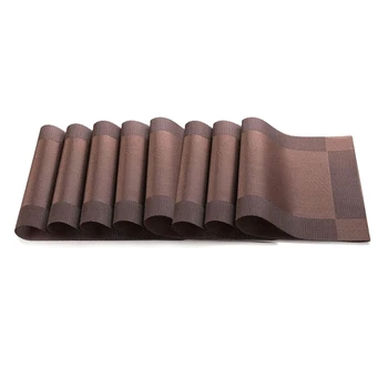 

8 Pcs Placemat PVC Dining Non-Slip Insulation Plate Pads Bowl Pad Coasters Tablecloth Pad Table Bowl Mats Home Decor