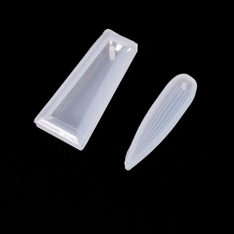 Fashion Jewelry Molds Leaf Ladder Shape Pendant Resin Silicone Mold Jewelry Making Tools Art Crafts