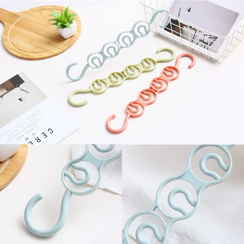 Многофункциональные четыре круга экономии пространства портативные вешалки для шарфа одежда сушильная вешалка для одежды пластиковый органайзер для гардероба