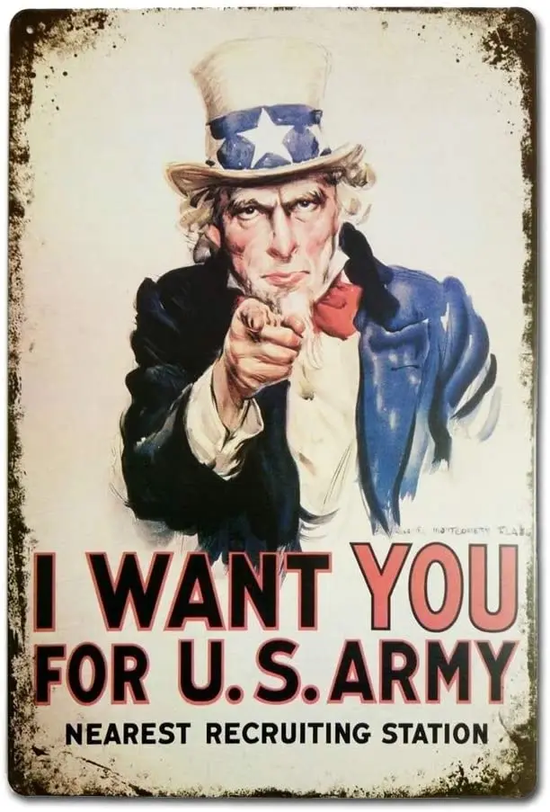 METAL POSTER SIGN OR CANVAS OR POSTER GIRL SEARCH ARMY 