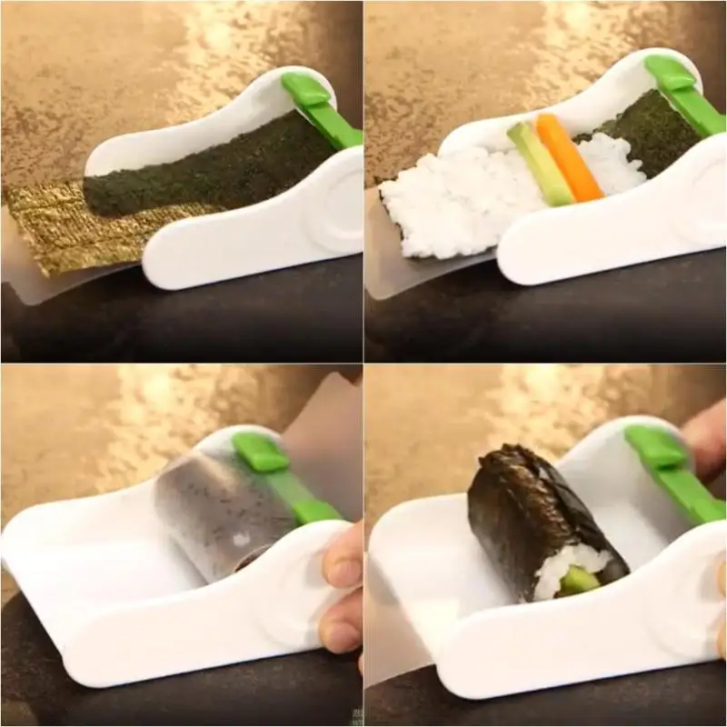 Форма для создания роллов, суши машина для приготовления суши DIY устройство для заворачивания суши Bazooka риса для мяса и овощей ролл кулинарная кухонная форма