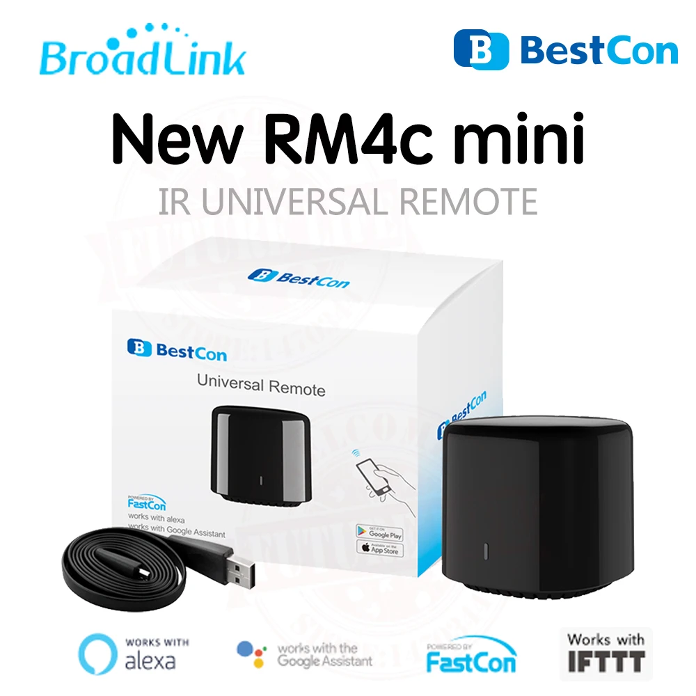 

2019 RM4C Mini Broadlink Bestcon Intelligent Remote Controller WiFi IR Work With Alexa Google Home Mini Smart Home Automation
