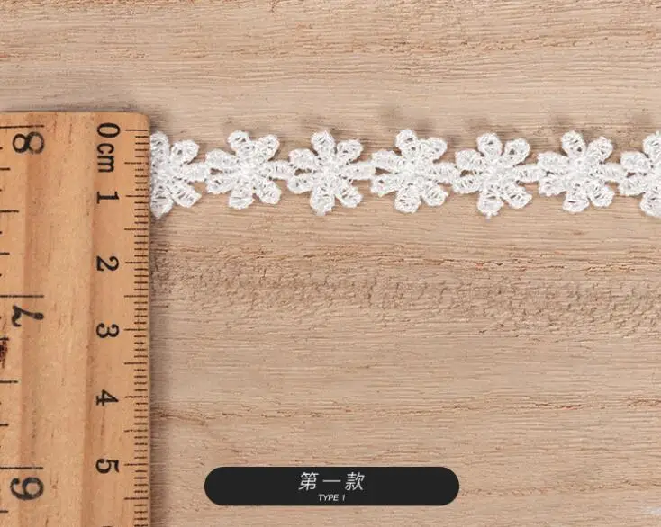Lace Ribbon 15 yards polyester 1.2cm DIY sewing curtain craft decoration daisy flower trim lace