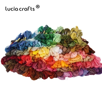 

Lucia Crafts 8M Random Mixed Cotton Embroidered Sewing Threads Knitting Skeins Craft Tool K0827
