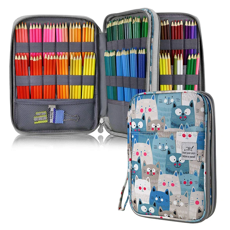 

Creative 192 Slot Large Capacity Cute Cartoon Floral Print Multifunctional Pencil Bag Pen Box Pencil Case Art Supplies