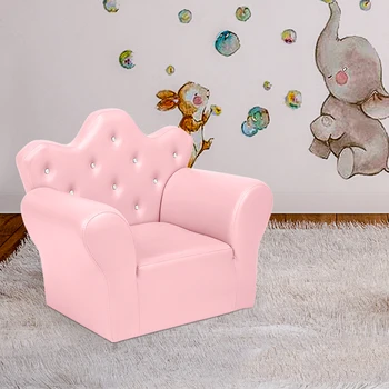 

Cute Children Sofa Solid Wood Durable Soft Environmental Protection High Resilience Sponge Lazy Mini Single Girl Princess Throne