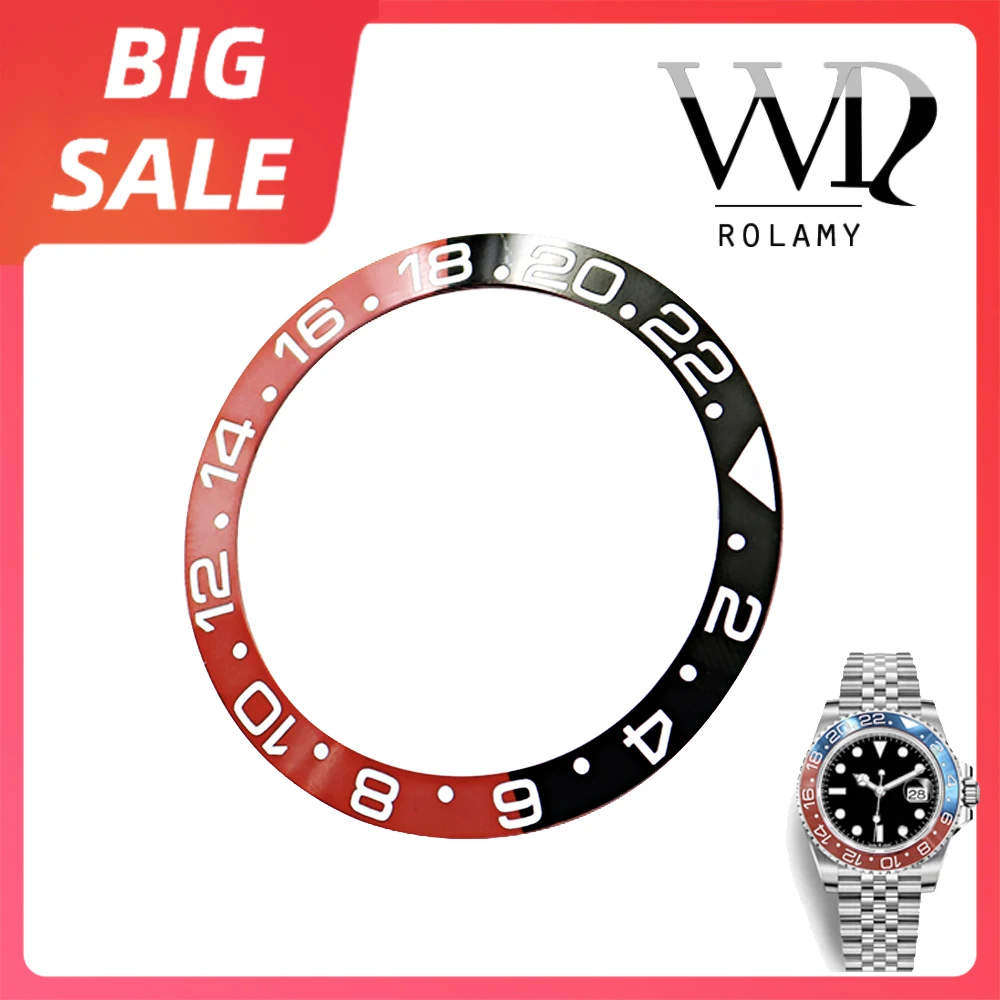 

Rolamy High Quality Repair Tools GRADE Black/Red Replacement Ceramic Bezel Insert For Rolex Watch GMT-Master II 116710B Batman