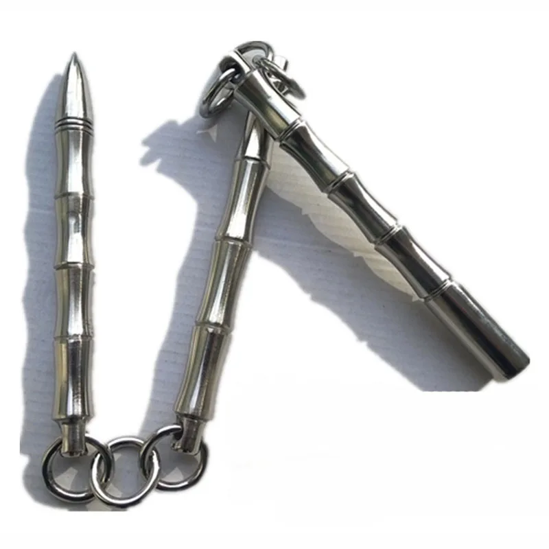 Thre-section whip-1 Короткий хлыст из нержавеющей стали, три секции/четыре секции, хлыст для самообороны, боевой хлыст, круглая хлыст, голова для боевых искусств, хлыст, кунг-фу - Цвет: Thre-section whip-1