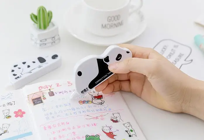 2 шт./компл. Kawaii черный, белый цвет Животные панда декоративные ленты заборки лента Корректор Для канцелярские принадлежности для школьников поставки