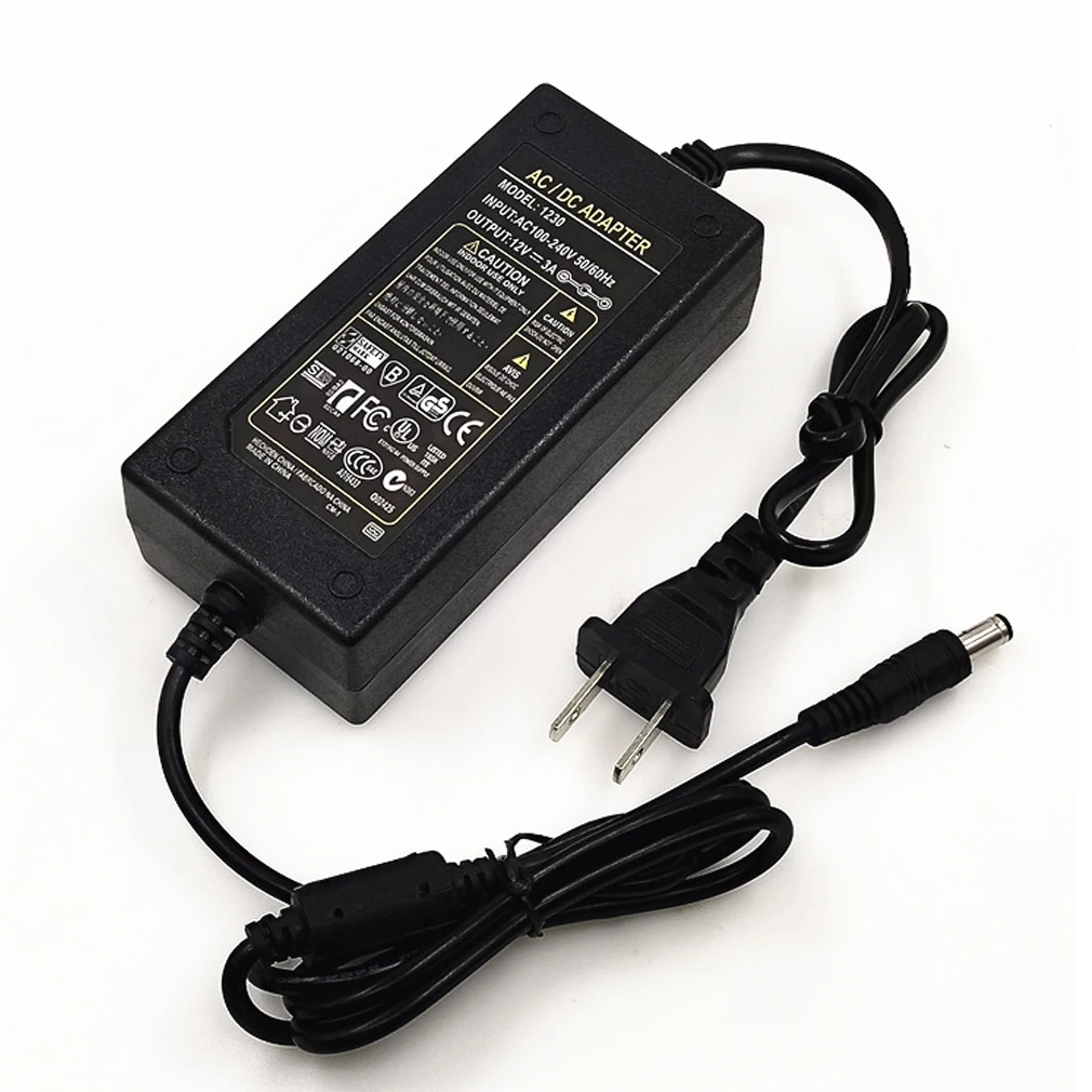 Популярный бренд 12V 3A 36W блок питания AC к DC адаптер для 5050 3528 Гибкие светодиодные полосы света
