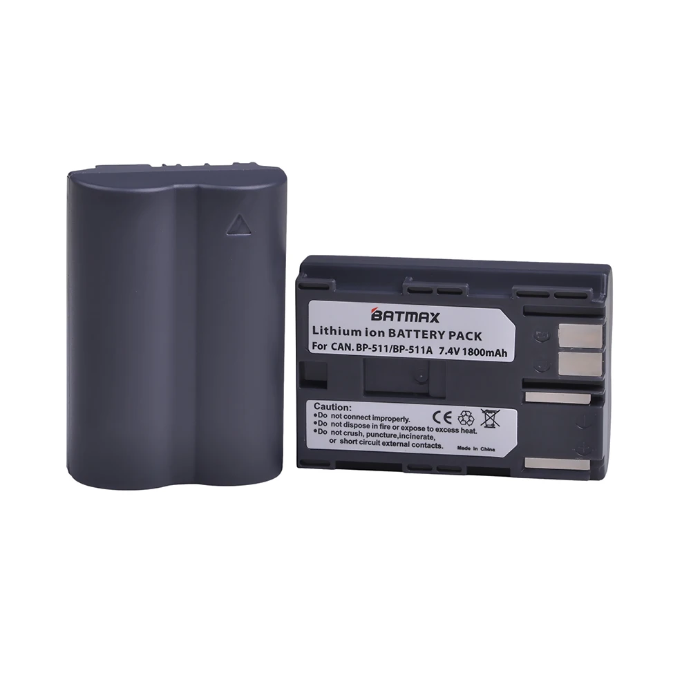 Batmax BP-511A BP 511A BP511A BP-511 Камера Батарея для цифровой однообъективной зеркальной камеры Canon EOS 300D 10D 20D 30D 40D 50D D30 D60 5D G6 ОС 30D 40D