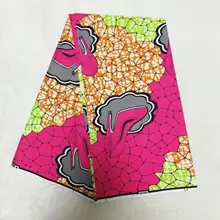 6 ярдов/шт Горячая фуксия Печатный воск ткань обувь узор Африканский батик хлопок воск ткань для платья WS8