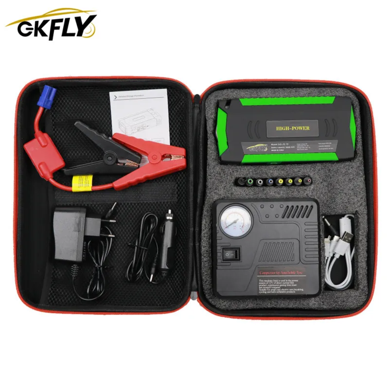 GKFLY Super Power 600A Air Pump Compressor Car Jump Starter 12V Starting Device For Petrol Diesel Battery Charger Bo | Автомобили и