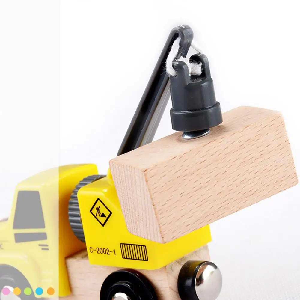 Деревянный поезд Игрушка Магнитный строительный автомобиль игрушка деревянный Игровой набор совместим с большинством деревянных дорожек для детей Детский подарок