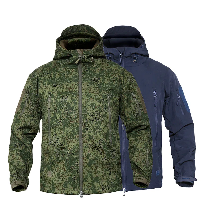 Hooded Coat Windbreaker Tactical-Jacket Softshell MEGE Fleece Army Waterproof Military Camouflage