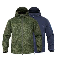 MEGE Men's Military Camouflage Fleece Tactical Jacket Men Waterproof Softshell Windbreaker Winter Army Hooded Coat Hunt Clothes