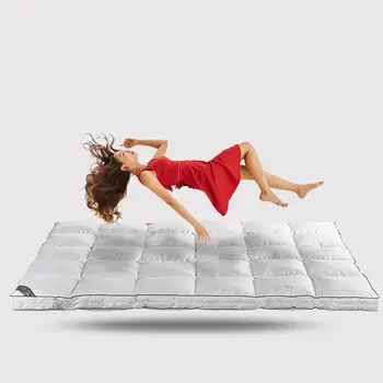 

10 CM Thick Ultra-Soft Goose Down Fill Mattress Double Use Mat/Tatami for Home/Hotel Use Memory Foam Mattress