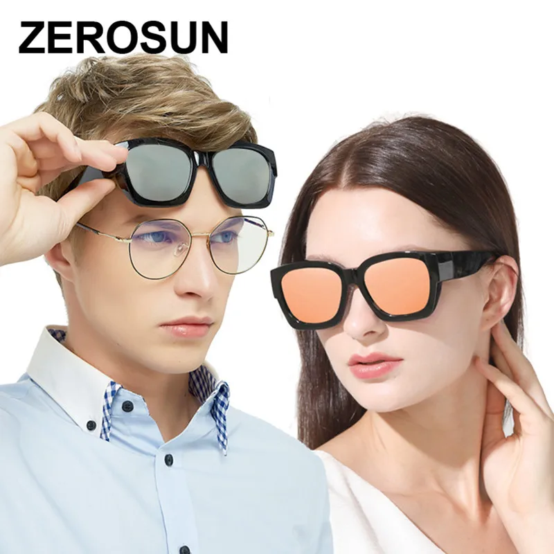 Zerosun, поляризационные солнцезащитные очки, для мужчин и женщин, для вождения, подходят для очков, оправа для близорукости, для водителя, для рыбалки, на застежке, очки