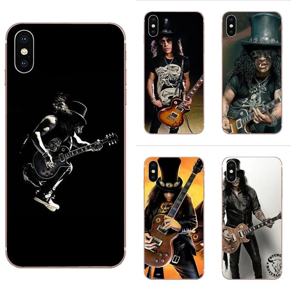 

Rock Music Slash Guitars TPU Phone Cover Case Coque For Apple iPhone 4 4S 5 5C 5S SE 6 6S 7 8 Plus X XS Max XR