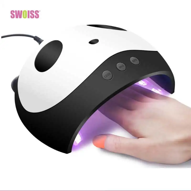 

SWOISS Panda 36W Nail Lamp UV LED Nail Dryer for Gel Nail Dryer Infrared All Gels with Sensor USB Charge Salon Use Nail Art Tool