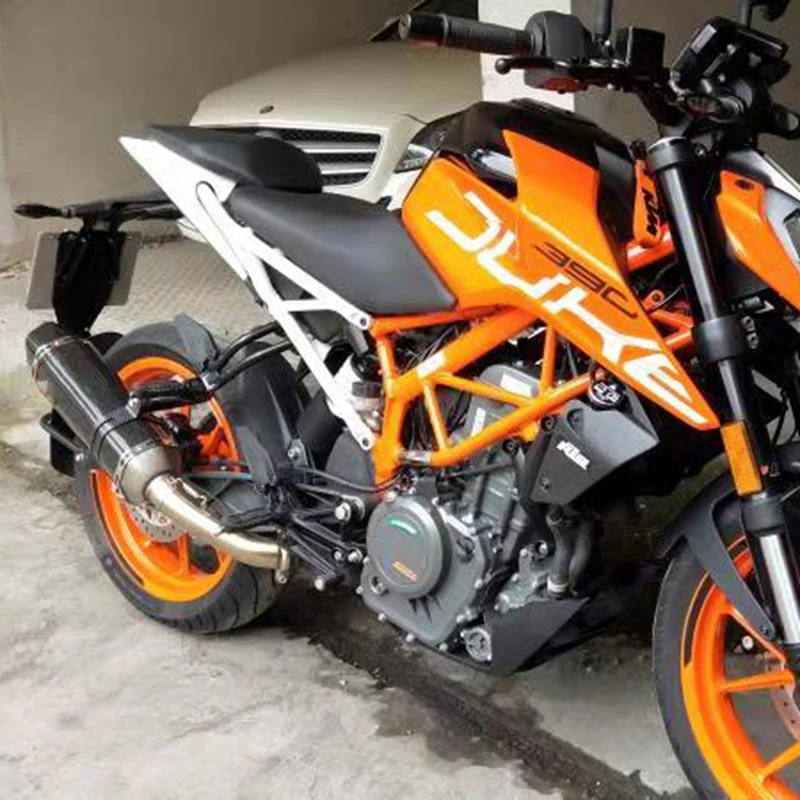 New For KTM 2017 2018 DUKE 390 250 125 Duke RC 390 RC390 Motorcycle Moto Exhaust Muffler Mid Middle Pipe Slip-on (1)