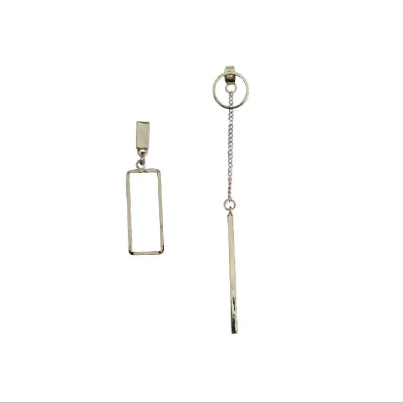 

Asymmetric Geometry Earrings for Women Gold Silver Color Optional Simple Temperament Korean Dangle Earrings Fashion Jewelry Gift