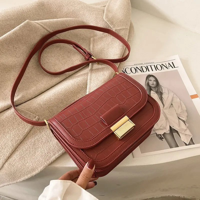 

Women's Shoulder Bag PU Leather Brand Designer 2021 New Women's Straddle Bag Fashion Handbag Girl Purse