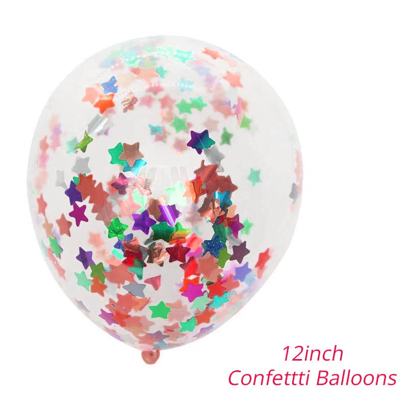 Multicolor Star 30/50/100 штук Хромированные Металлические латексные воздушные гелиевые шары Globos конфетти для воздушных шаров Baby Shower одежда для свадьбы, дня рождения украшения для детей - Цвет: Multicolor Star