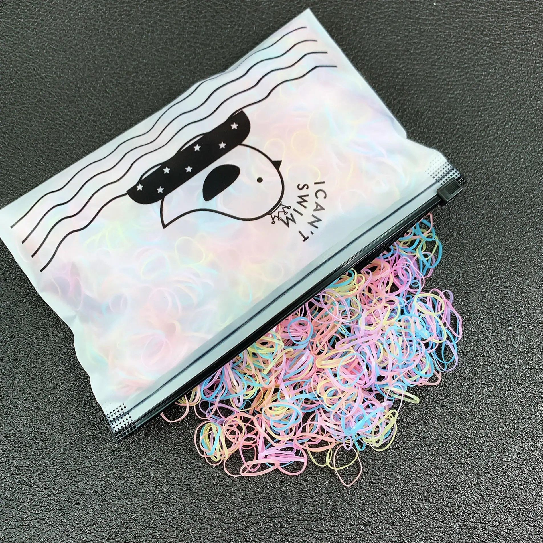 1000 шт./радужные маленькие Одноразовые эластичные резинки с завязками для девочек, резинки для волос для детей, аксессуары для девочек