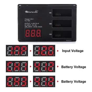 

HobbyLane 3-in-1 Battery Charger LED Display Intelligent Multi Charging Hub for DJI Tello Drone
