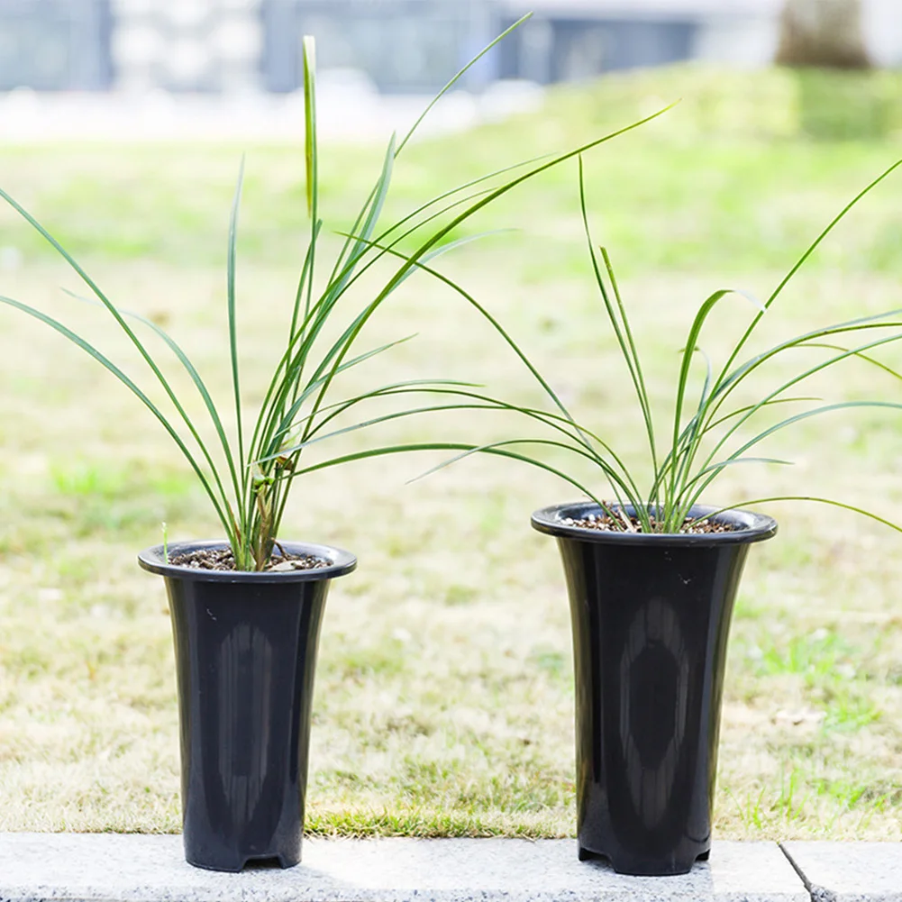 Planter Plastic Desktop Round Shape Breathable Office Home Bonsai Garden Supplies Balcony Flower Pot Plants Decor Ornamental