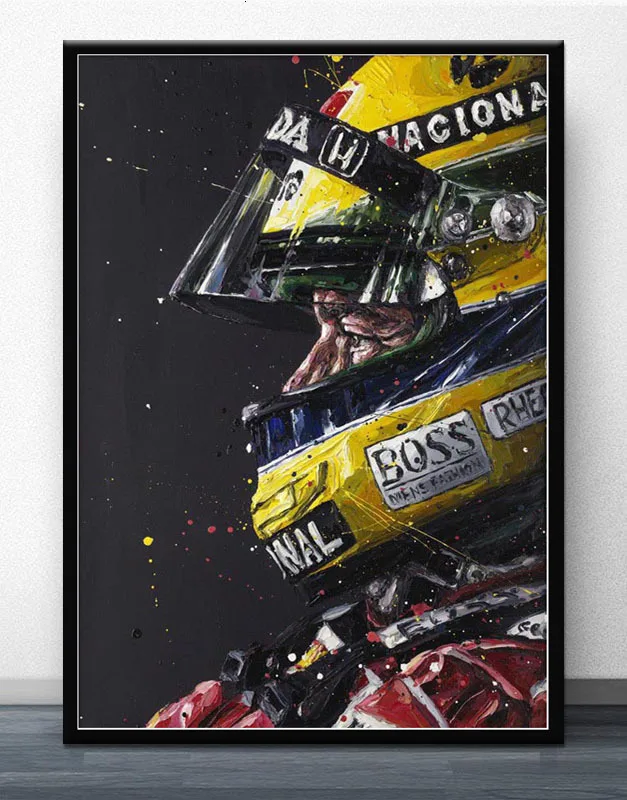 Постер и принты Горячие Ayrton Senna F1 формула mlaren чемпион мира стены искусства холст картина Современная для декора дома комнаты - Цвет: Plum