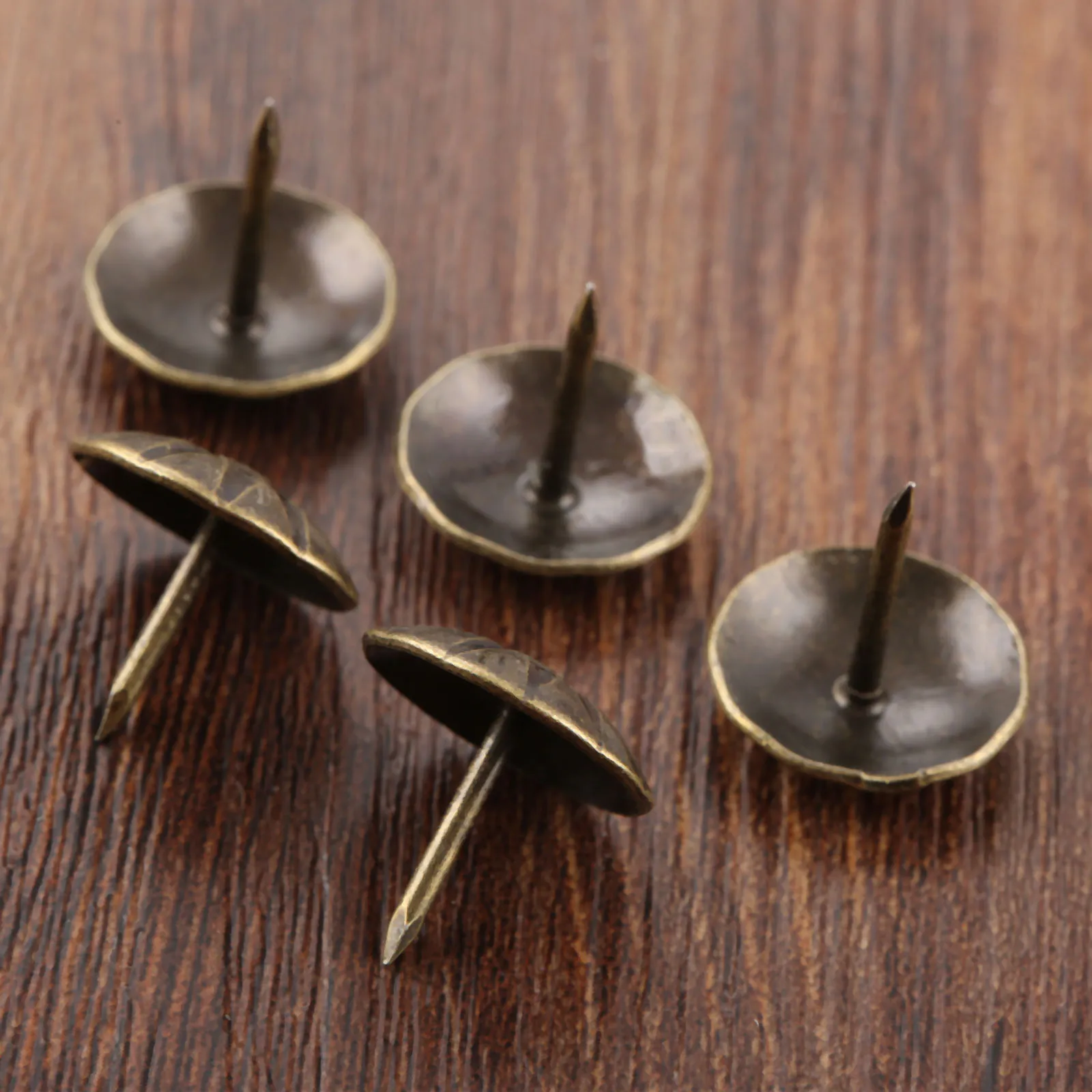 20Pc/lot Antique Bronze Upholstery Nails Iron Flower Tack Jewelry Gift Case Sofa Furniture Stud Decor Pushpin Doornail 17x15mm