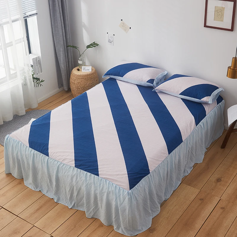 1 шт., постельное белье, простыня King size, набор простыней для королевы, простыни с принтом, плоский лист, качественная кровать, юбка, 180*200/200*220 см