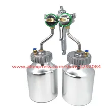 Пневматический распылитель с двойной головкой из нано-хрома с баком 2 шт., профессиональные инструменты для рисования, клей-спрей на водной основе 1,3 мм, двойной пистолет-распылитель
