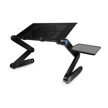 

Laptop Bed Table Adjustable Portable Laptop Workstation Notebook Stand Reading Holder with Large Cooling Fan & Mouse Pad