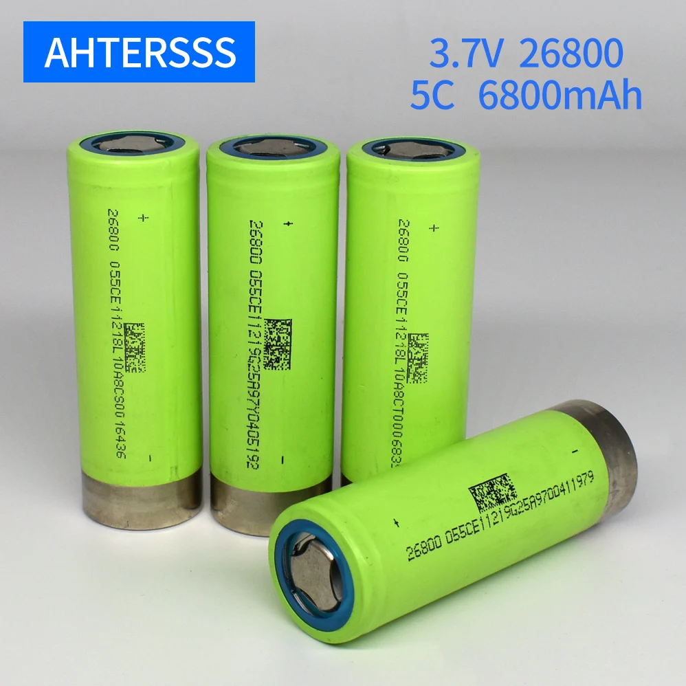 

1-16 piece 3.7V 26800 battery 26800 lithium 5C 30A big current rechargeable batteries