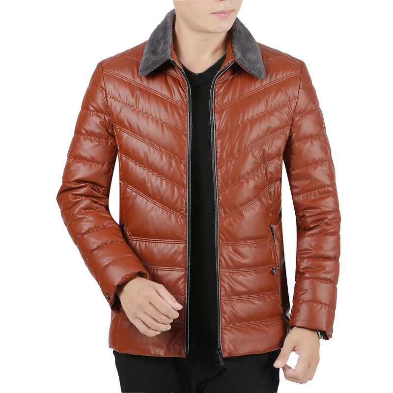 

Winter Men Coat Fashion Brand Clothing White duck down jacket Lined Thick Warm Male Blend Men's Coat 16-14