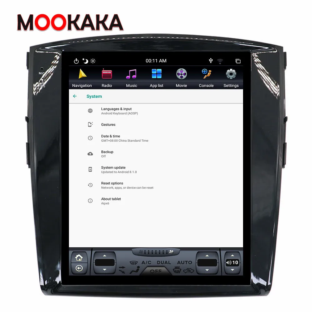 Tesla Multimedia Screen PX6 Android 9.0 Car Radio Player For MITSUBISHI PAJERO V97 V93 Shogun Montero Car GPS Navigation CARPLAY
