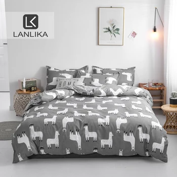 

Lanlika Cartoon Bedding Set Bedspread Bed Cover Bed Linen Mans Adult Child Single Alpaca Duvet Cover Home Decor Double Queen