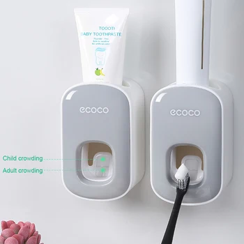 

Wall Mount Automatic Toothpaste Dispenser Bathroom Accessories Set Toothpaste Squeezer Dispenser Bathroom Toothbrush