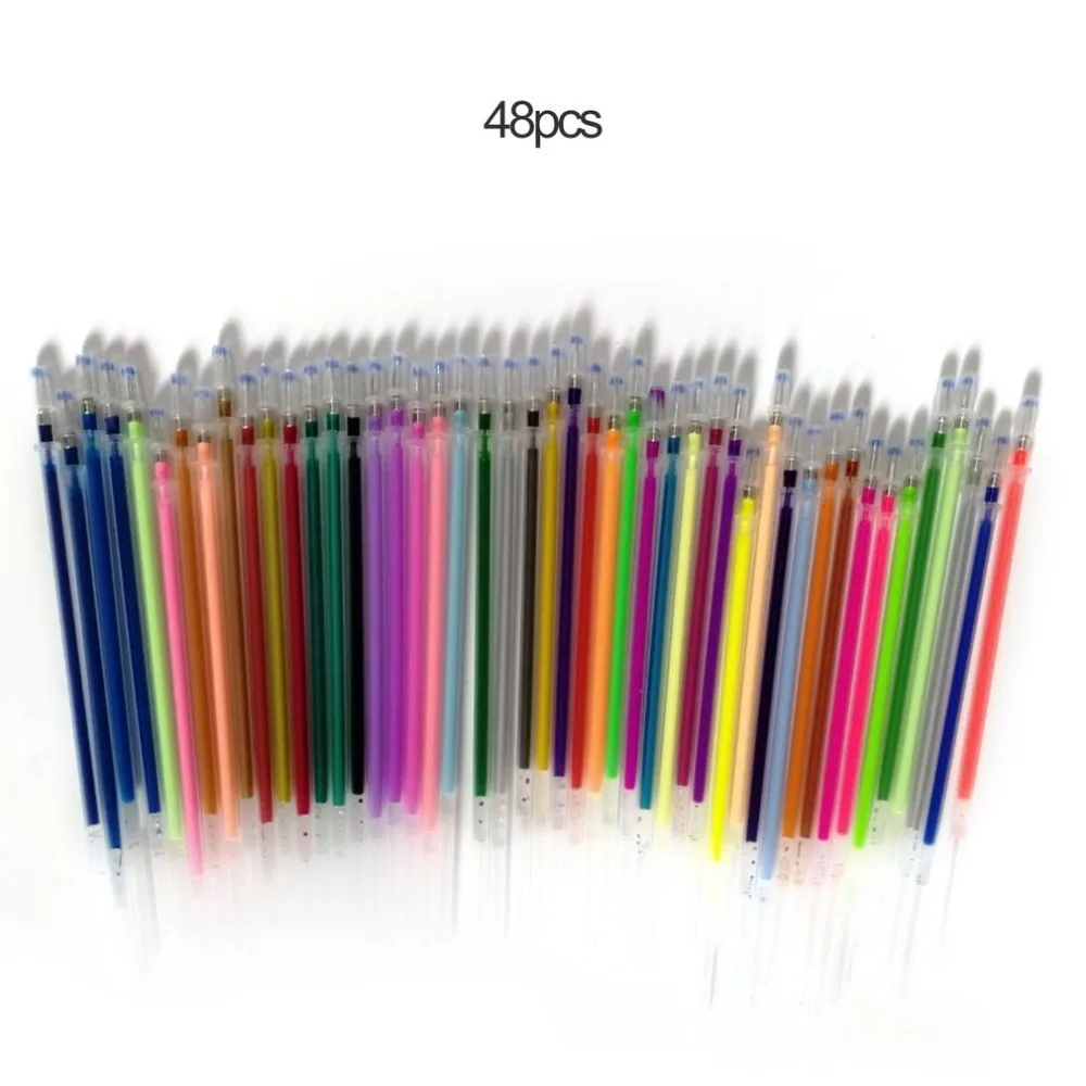 1.0mm Colorful Gel Pen Fluorescent Refills Color Cartridge Flash Smooth Ink Painting Graffiti Pens Student Stationery |