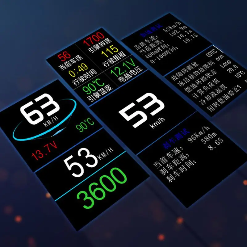 Автомобильный HUD универсальный дисплей OBD скорость метр цифровой проектор скорости лобовое стекло проекция с сверхскоростным транспортным средством