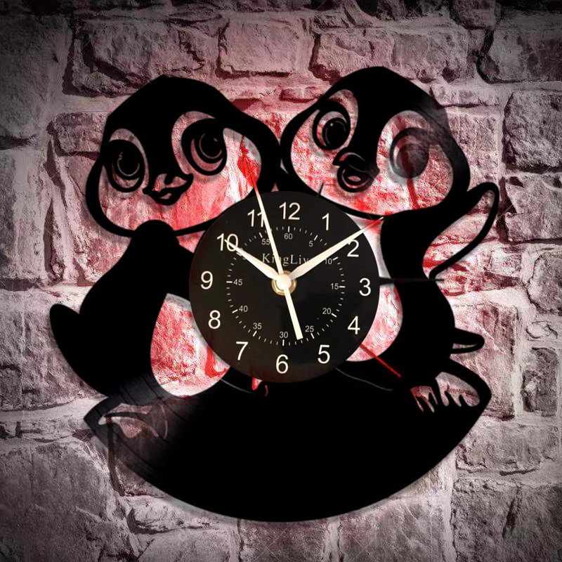 

Penguin Vinyl Clock 12 Inch for Man and Woman Animal Home Decor Handmade Products Cute Penguin Birthday Gift Idea for Kids