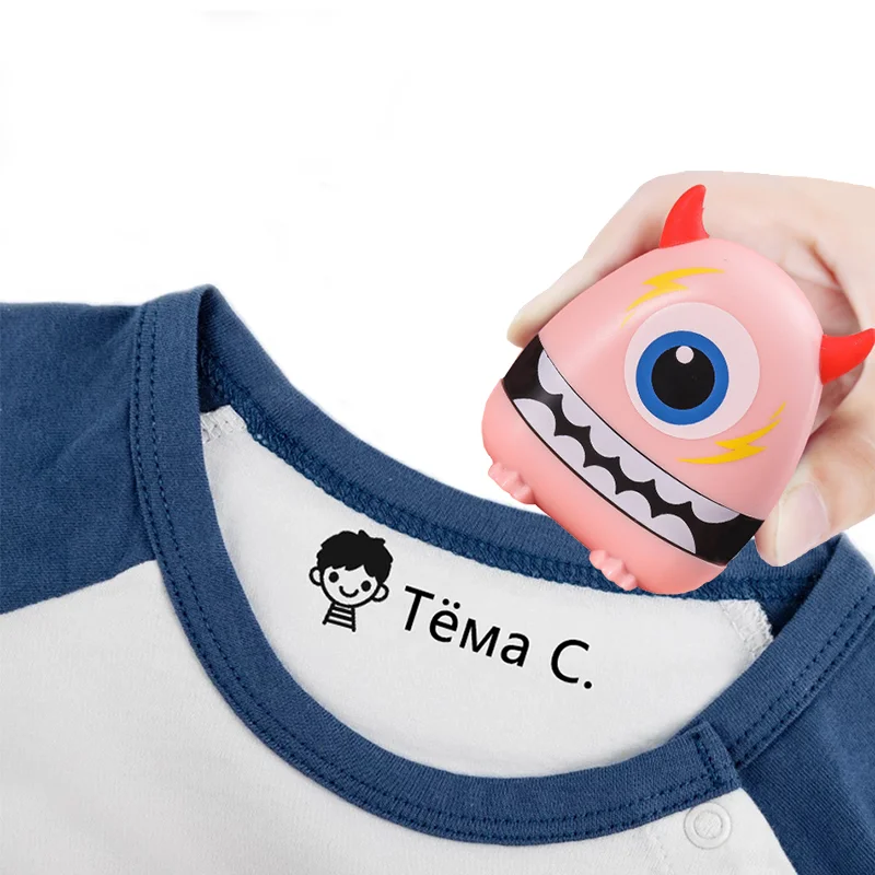 Baby Name Stamp Custom-made DIY Gift for Children Seal Student Clothes Chapter Not Easy to Fade Security Kids Cute Monsters Toy | Игрушки и