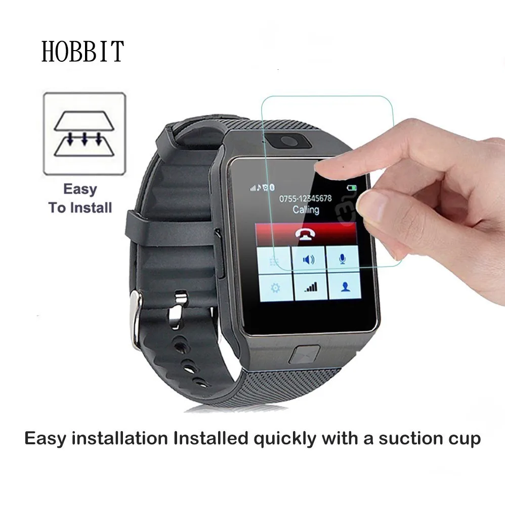 2 упаковки для DZ09 Smartwatch VG18 0,3 мм 2.5D Закаленное стекло экрана протектор для Vivoactive gps SmartWatch анти-царапинам прозрачная пленка